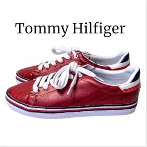 NWOT Tommy Hilfiger Falcor Red Fashion Logo Sneakers Size 10.5